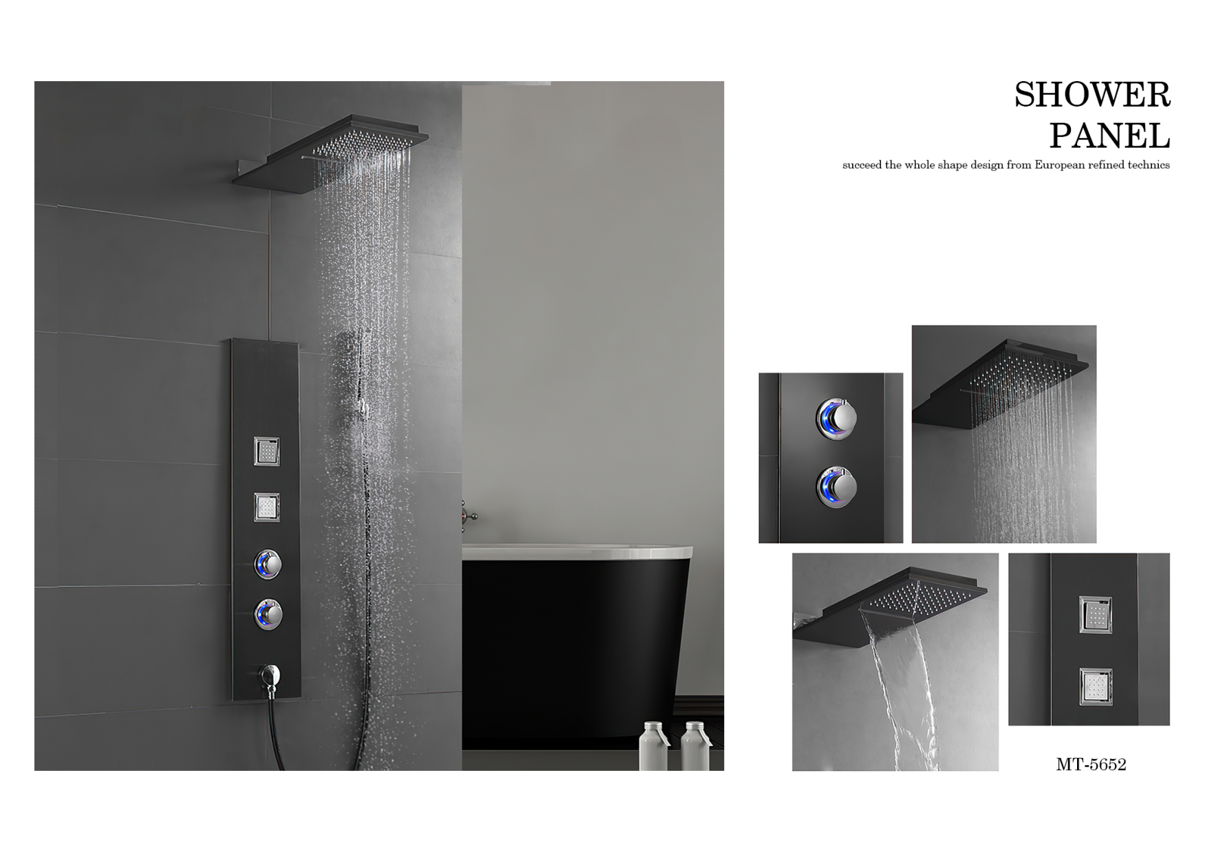 Shower Panel with Split Top shower MT-5652