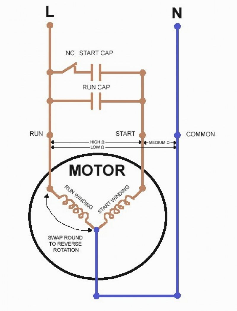 Single Phase Motor Capacitor Start Capacitor Run Wiring Diagram: Types and Wiring Guide