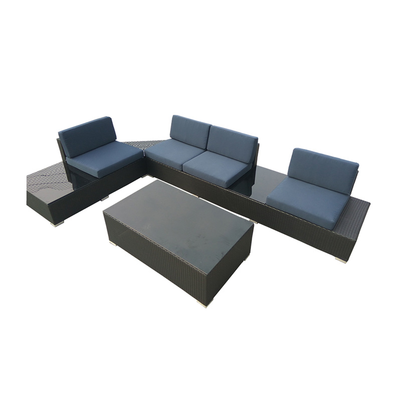 Loveseat Set Outdoor Furniture, Cushioned Wicker Sofas, Sectional Conversation Set