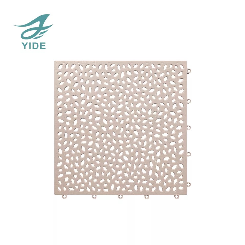 YIDE High quality Bath Mats PVC Fast Drying Interlock Anti-Slip Bathroom Floor Mat Interlocking Mat