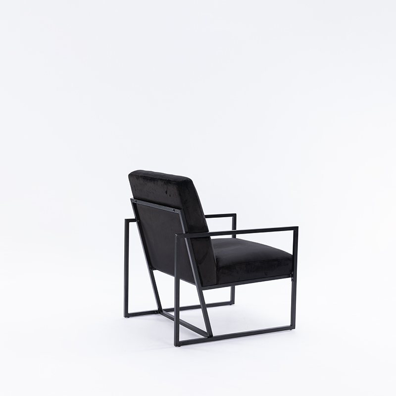 YH-50370 Modern metal base upholstery velvet accent armrest chair