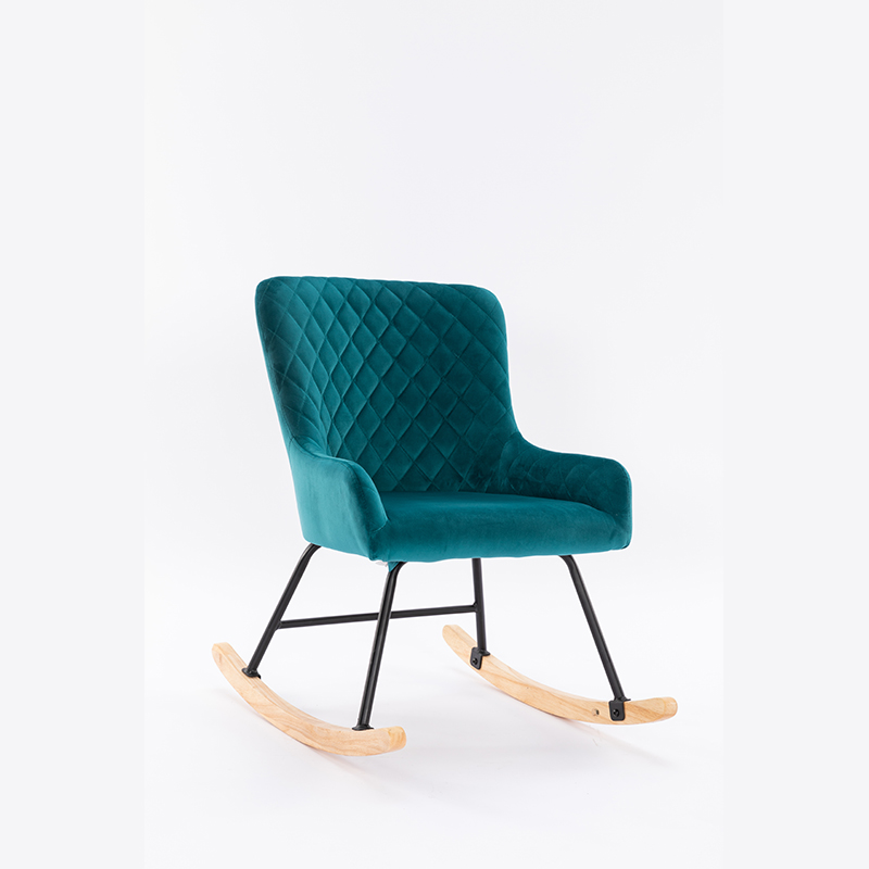 YH-50454 Green velvet rocking chair