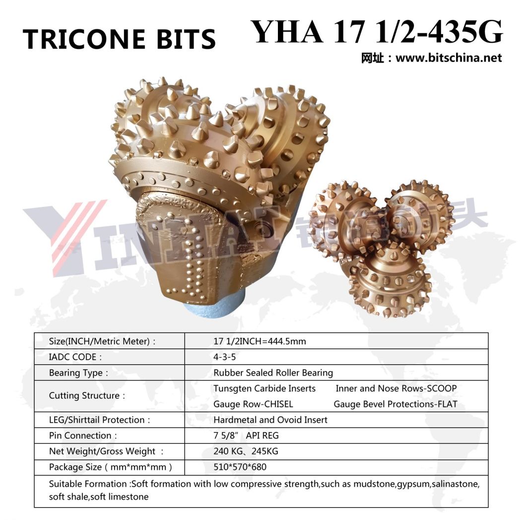Tricone Bit 17 1/2" IADC435 for Drilling Water Well