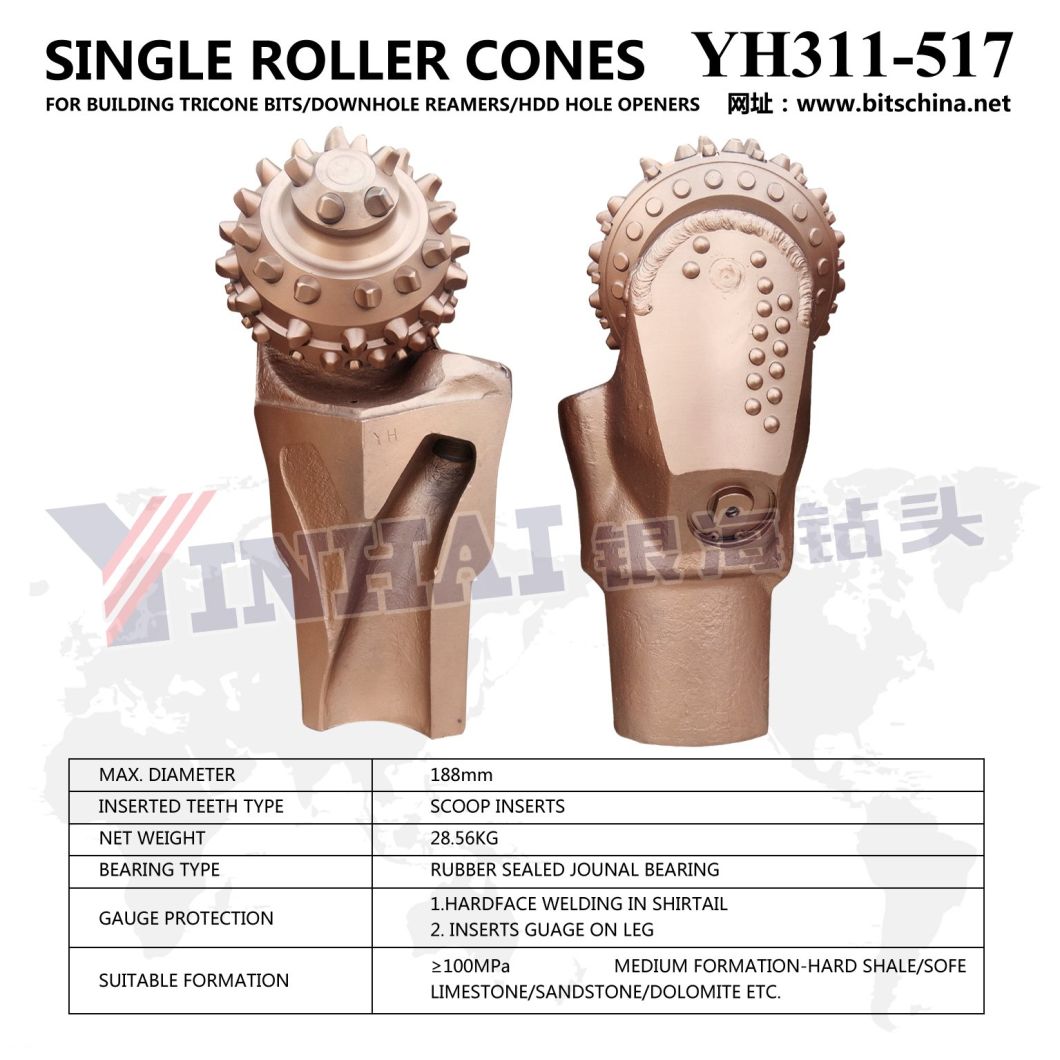 311mm IADC517 Single Roller Cone/Cutter for HDD Drilling