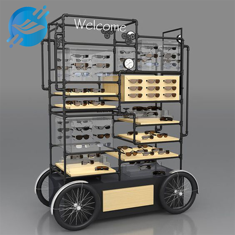 trolley large-capacity floor-to-ceiling display stand, counter display sunglasses and  glasses|Youlian