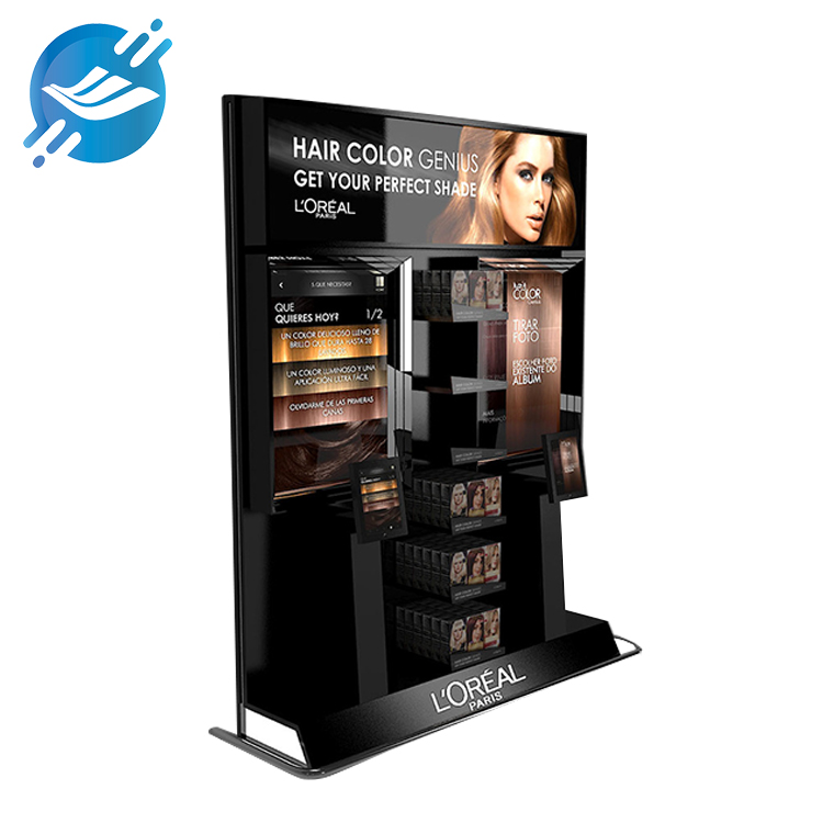 Customized Single Side Metal Display Stand MDF Hair Dye Display Stand for Supermarket Promotion