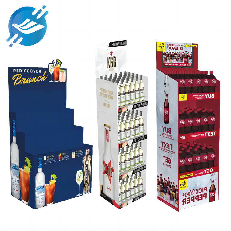 Easy Assemble Supermarket Water Bottle Juice Cardboard Stand Corrugated Floor Display Stands