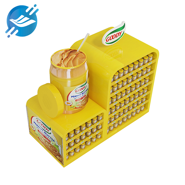 High saturation color & high quality metal double sided design floor standing peanut butter food display rack | Youlian