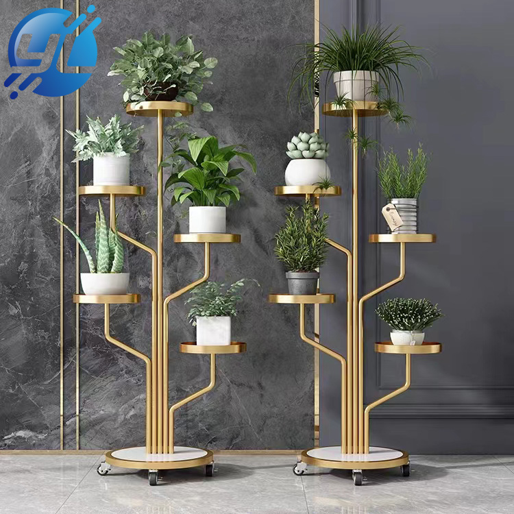 High quality low price with drip tray keep floor clean flower pot display stand