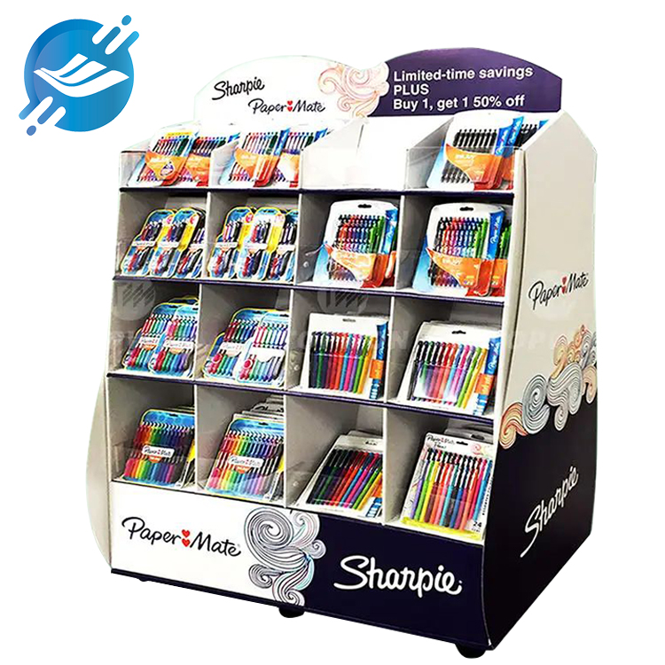 Hot sale retail store stationery POS cardboard notebook & pen display stand