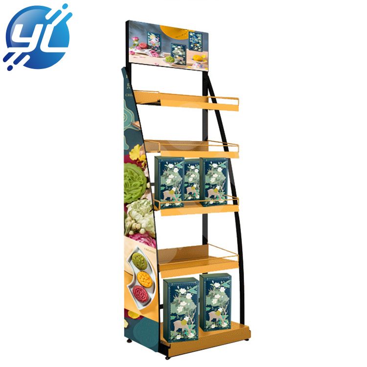 Fashionable Custom Tiered Metal Candy Snack Display Rack Stand