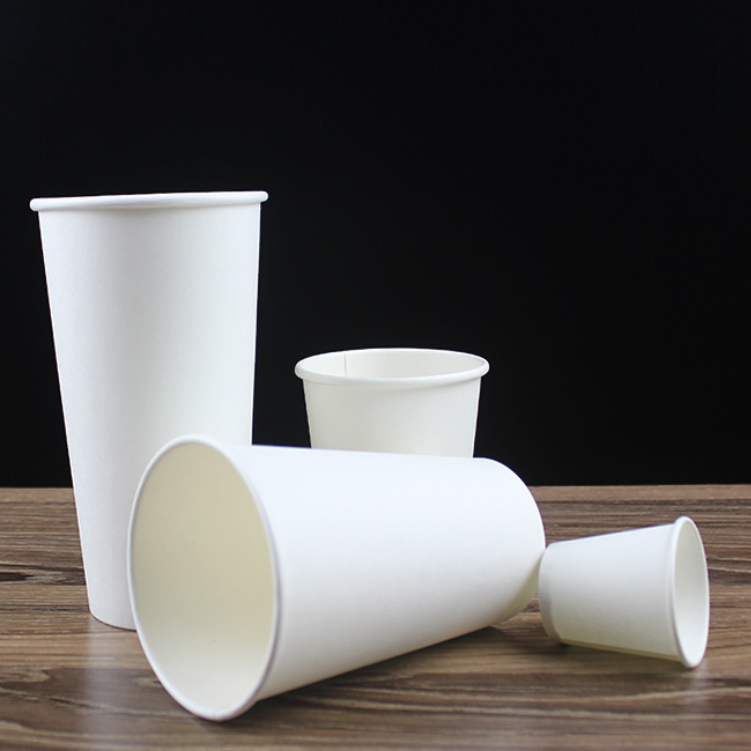 Custom logo printing compostable PLA lined paper cup disposable coffee paper cup