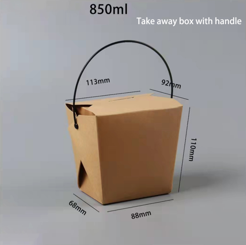 Disposable food container Kraft paper boxes Lunch Box