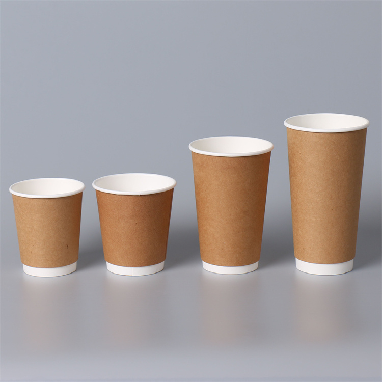 Custom logo printed coffee paper cup packaging disposable paper cups