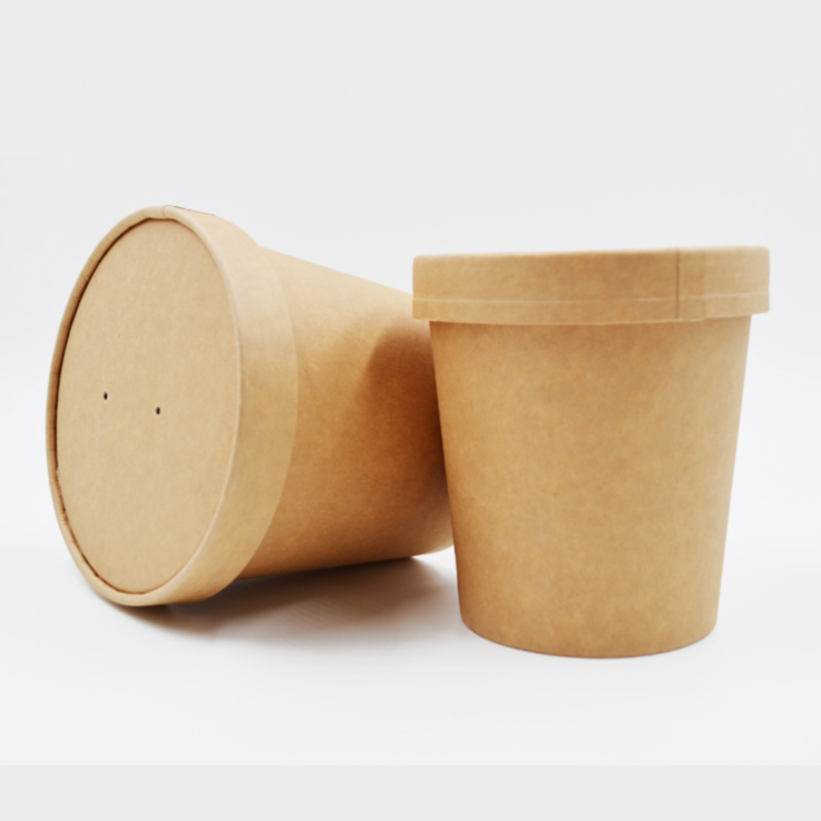 Disposable food container Kraft paper bowls