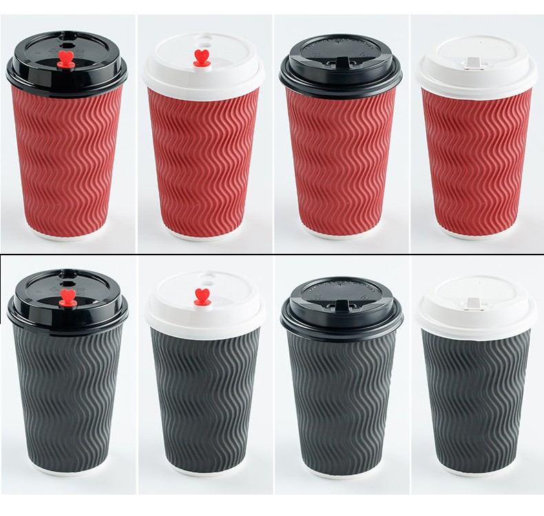 corrugated paper cups with lids