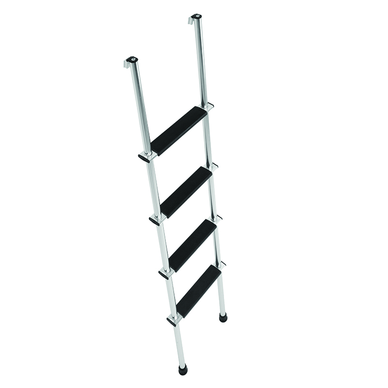  66”/60”Bunk Ladder with Hook and Rubber Foot Pads Aluminum