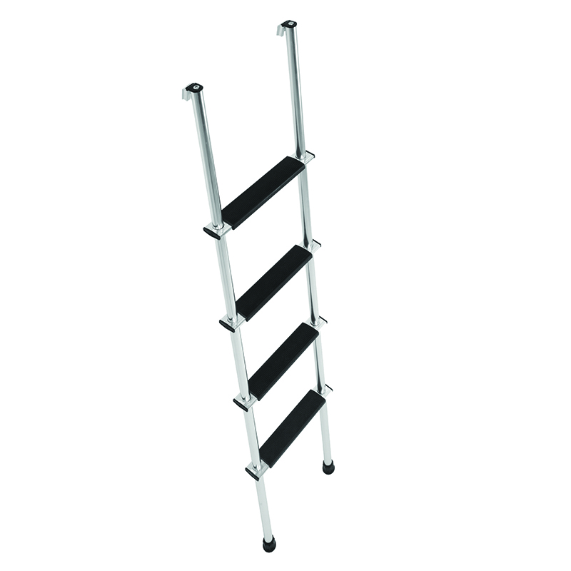   66”/60”Bunk Ladder with Hook and Rubber Foot Pads Aluminum