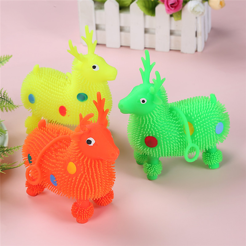 adorable cute TPR Sika Deer with Led light