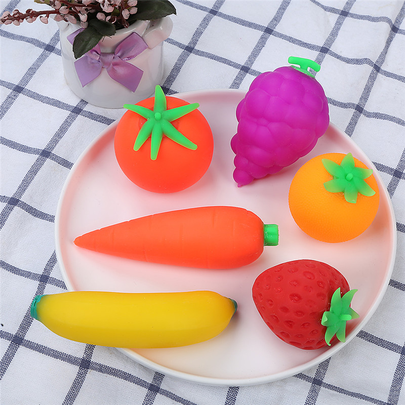 Colorful fruit set with PVA stress toys