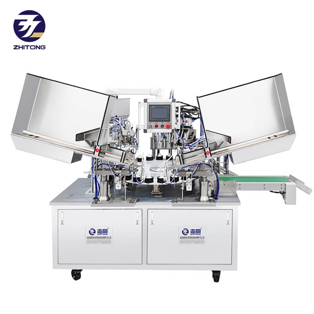 Automatic Double nozzle tube filler sealer equipment Auto Laminate tube filling and sealing machine
