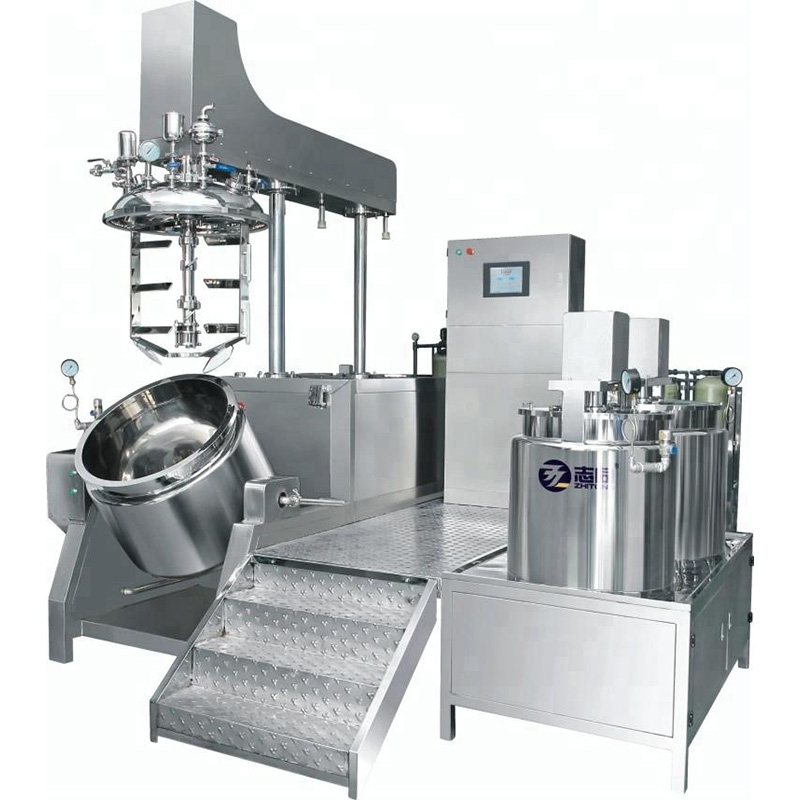 vacuum homogenizing emulsifier with upper homogenizer|Cosmetic Mixer Machine 