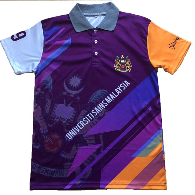 Polyester Yarn Jersey Polo Shirts Sublimation 5.7OZ FastDry Sport Golf Shirts Summer School Uniform Boys Girls Polo T shirts OEM