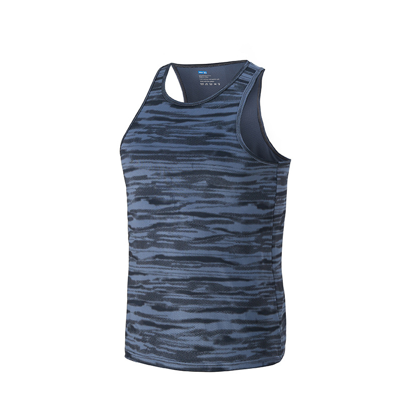 Customized summer men gym tank top mesh comfortable polyester moisture wicking running training sport vest