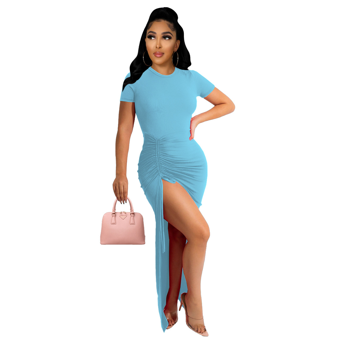 2022 Fashion casual sexy elegant women clothing ladies girl bodycon dress for summer evening night dinner party cheap wholesale