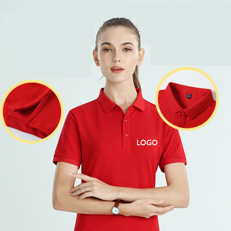 Customized short sleeve button polo shirts for women and ladies plain blank turtle neck golf t shirts custom branded logo