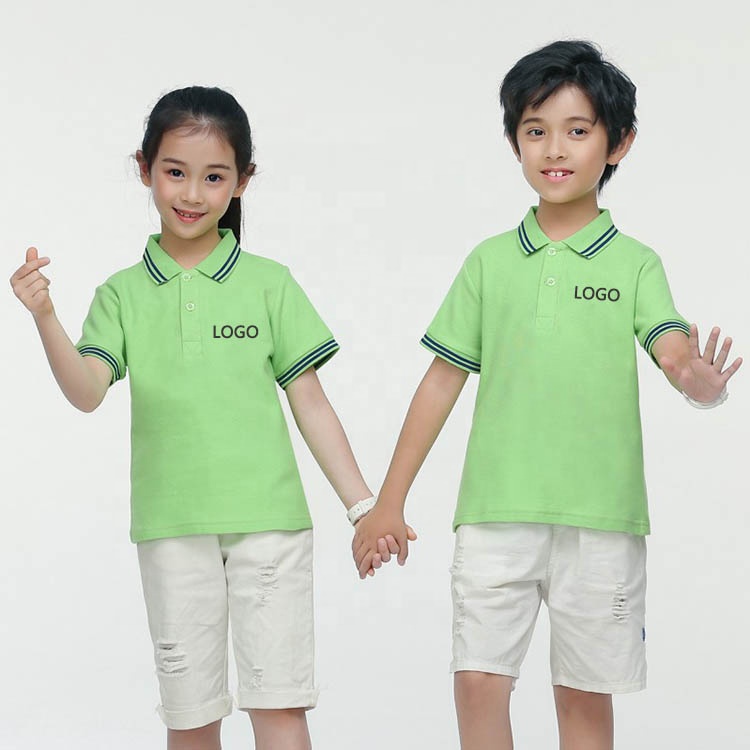 Summer wholesale custom sport child polo shirt 100% cotton short sleeve uniform golf plain polo shirt for kids