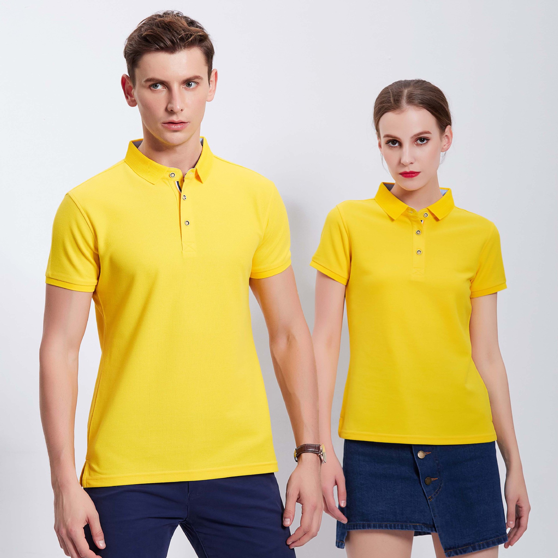 Men polo collar shirts ningbo factory supply solid color plain blank short sleeve golf t shirt for worker