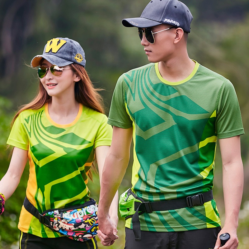 Spring Running Sports T-shirts Marathon Hiking Quick Dry Active Stretch Gym Fitness Mountain Climbing Short Sleeve Tee