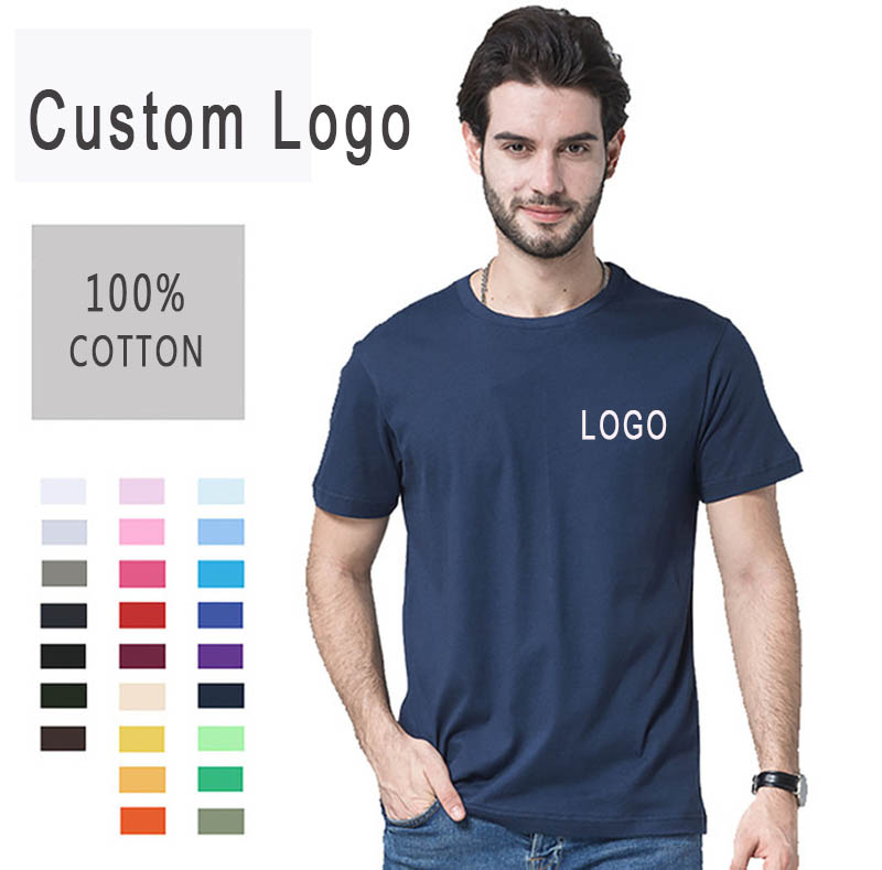 Custom unisex men women t shirts wholesale bulk high quality plus size casual cotton summer short sleeve crew neck cheap tee