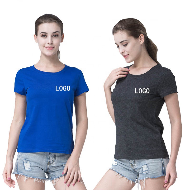 Latest design casual t-shirt for women 100% cotton high quality custom graphic t shirts women