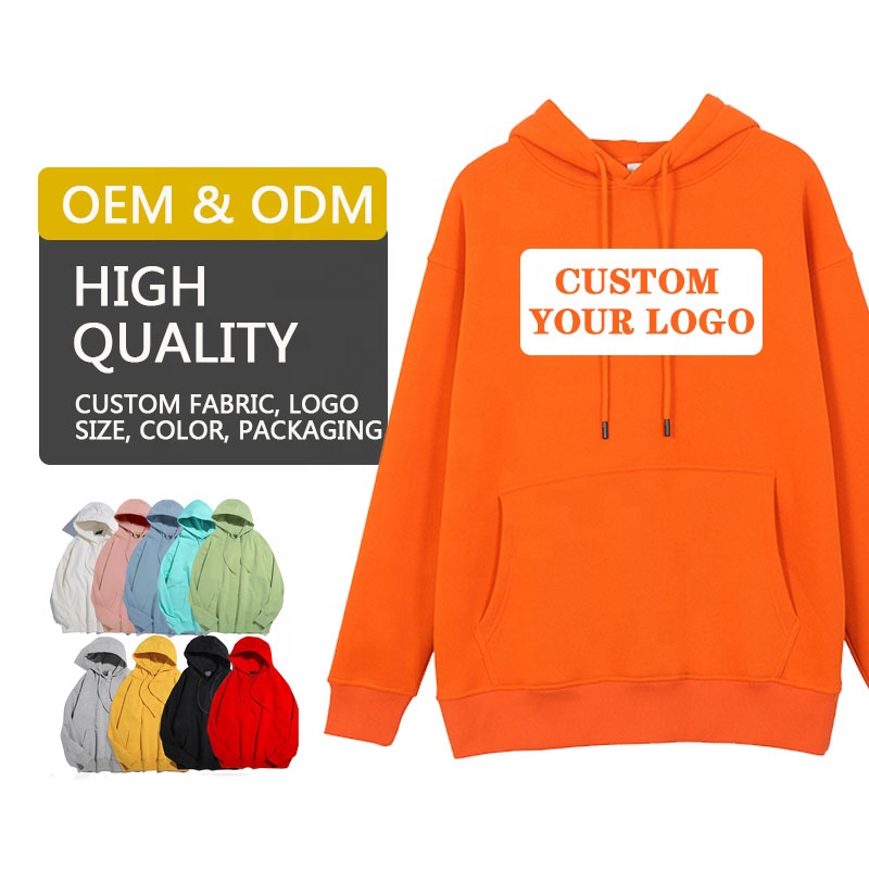 320 380 400 450 500 580 600 700gsm cotton heavyweight non drawstring hoodie custom screen printing hoodie personalized with logo