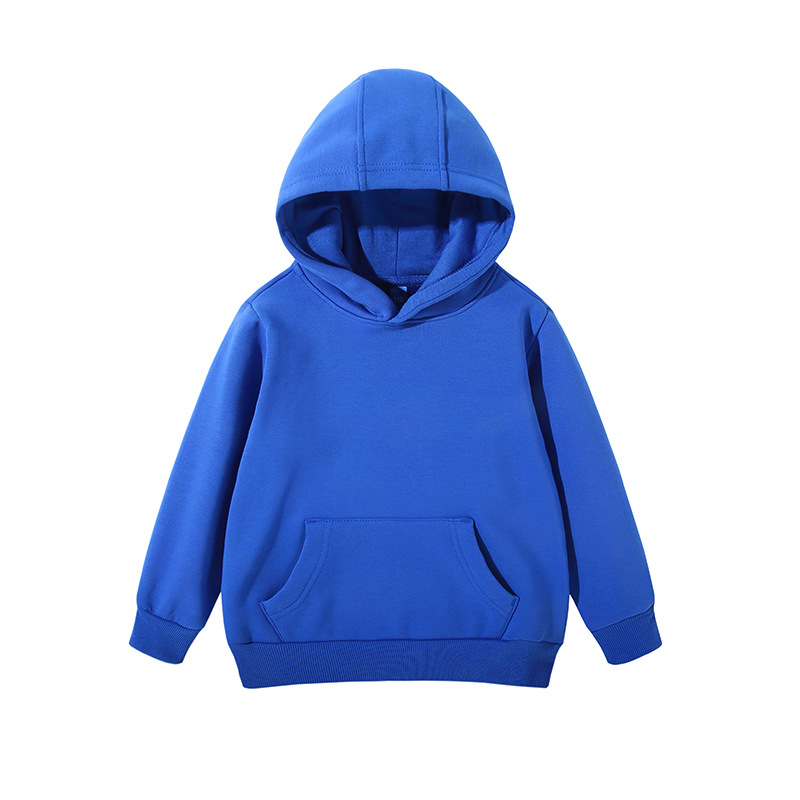 Wholesale casual pullover plain blank kids hoodies with screen printing embroidery embossed puff print sublimation logo