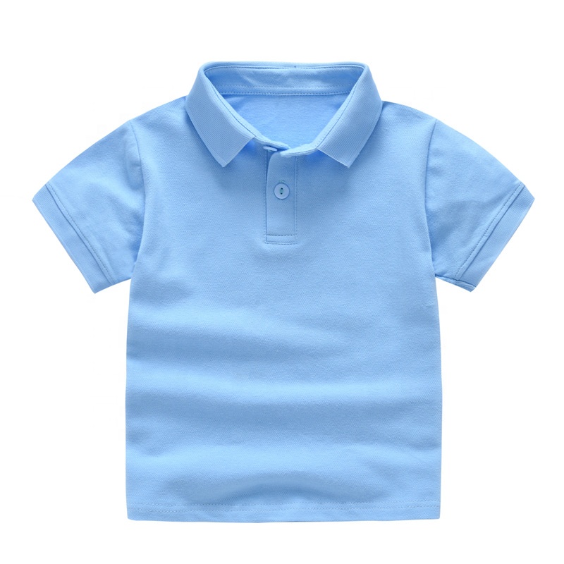 High Quality Kids Boys Girls T-shirts&amp;Polo Shirts Blank Simple Short Sleeve Summer Cotton Mesh Pique School Uniform Golf Shirts