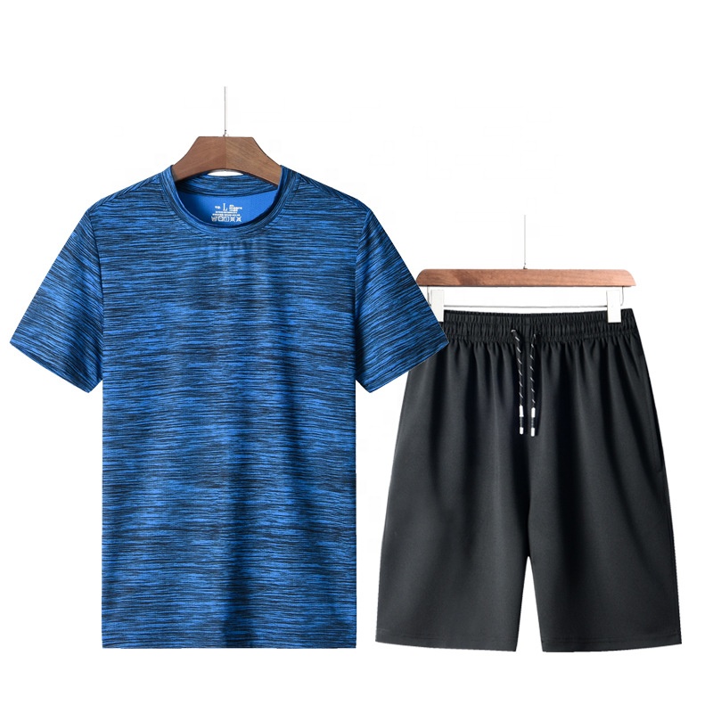 Mens Custom Compression Gym Fitness Wear Men Sport Clothing Quick Dry Workout Set Plus Size Short Sleeve T-shirt Suit M-8XL
