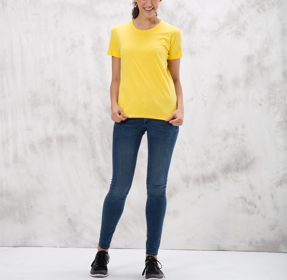 Short Sleeve 100% Cotton Women Fitted T Shirts Wholesale Ring Spun Crew Neck Tees From Ningbo China