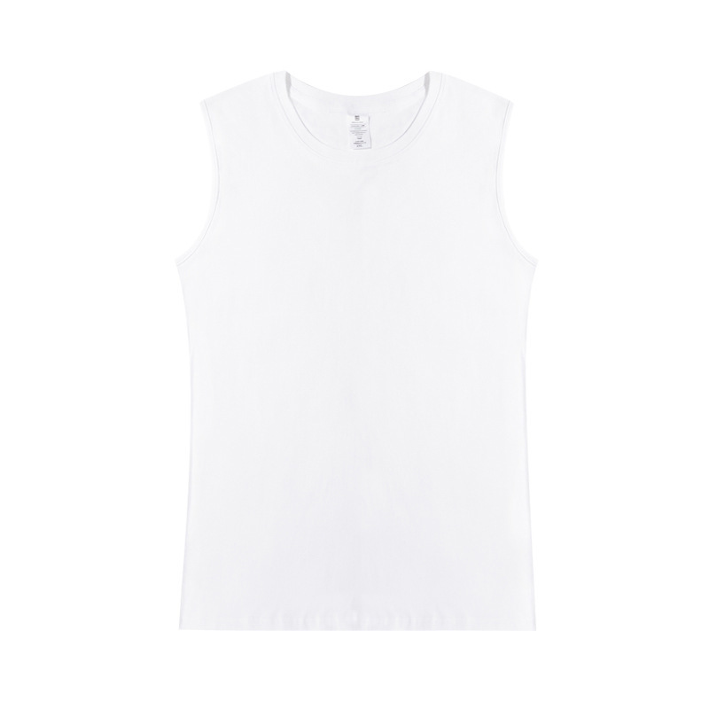 Wholesale Casual Unisex Summer Scoop Neck Basic Knitted Cotton Tank Top With Logo