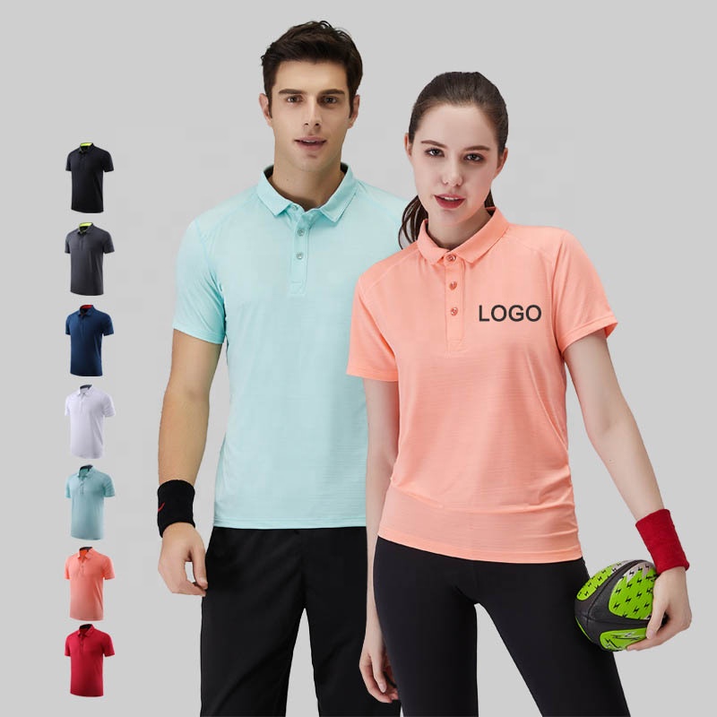 Hot sale unisex sport polo shirt blank golf shirts fast dry gym exercise tops custom your logo