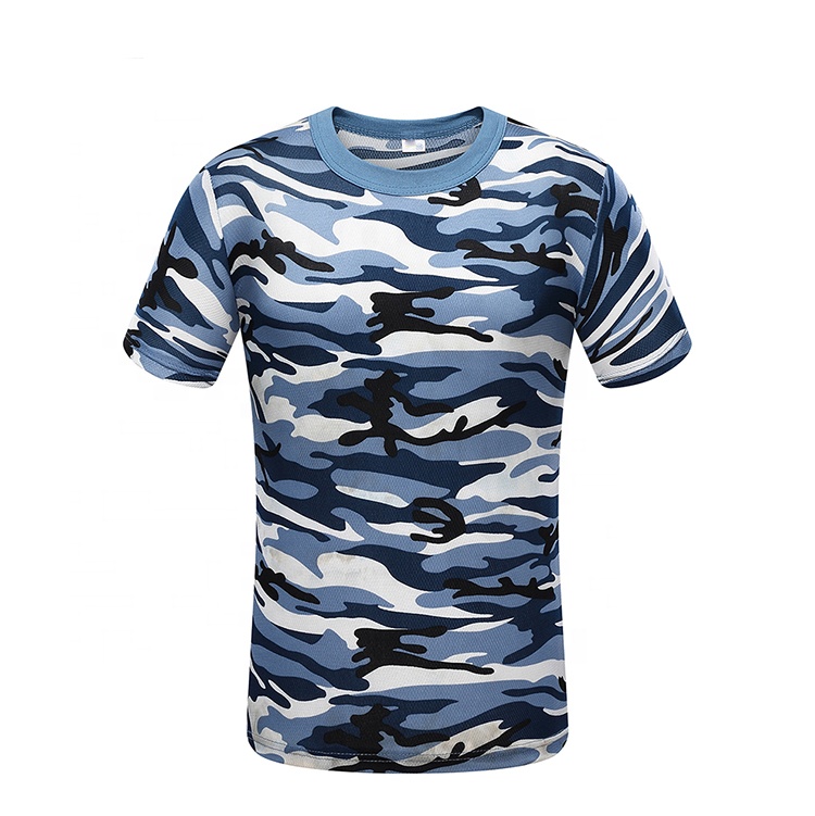 2023 quick dry camo t shirt summer short sleeve sports wear camouflage t-shirts in bulk