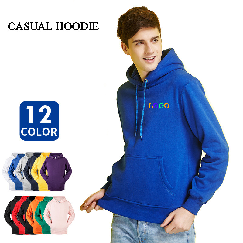 Custom fleece hoodie for men women unisex high quality plain blank plus size oversized 100 cotton pullover sweatshirts with logo