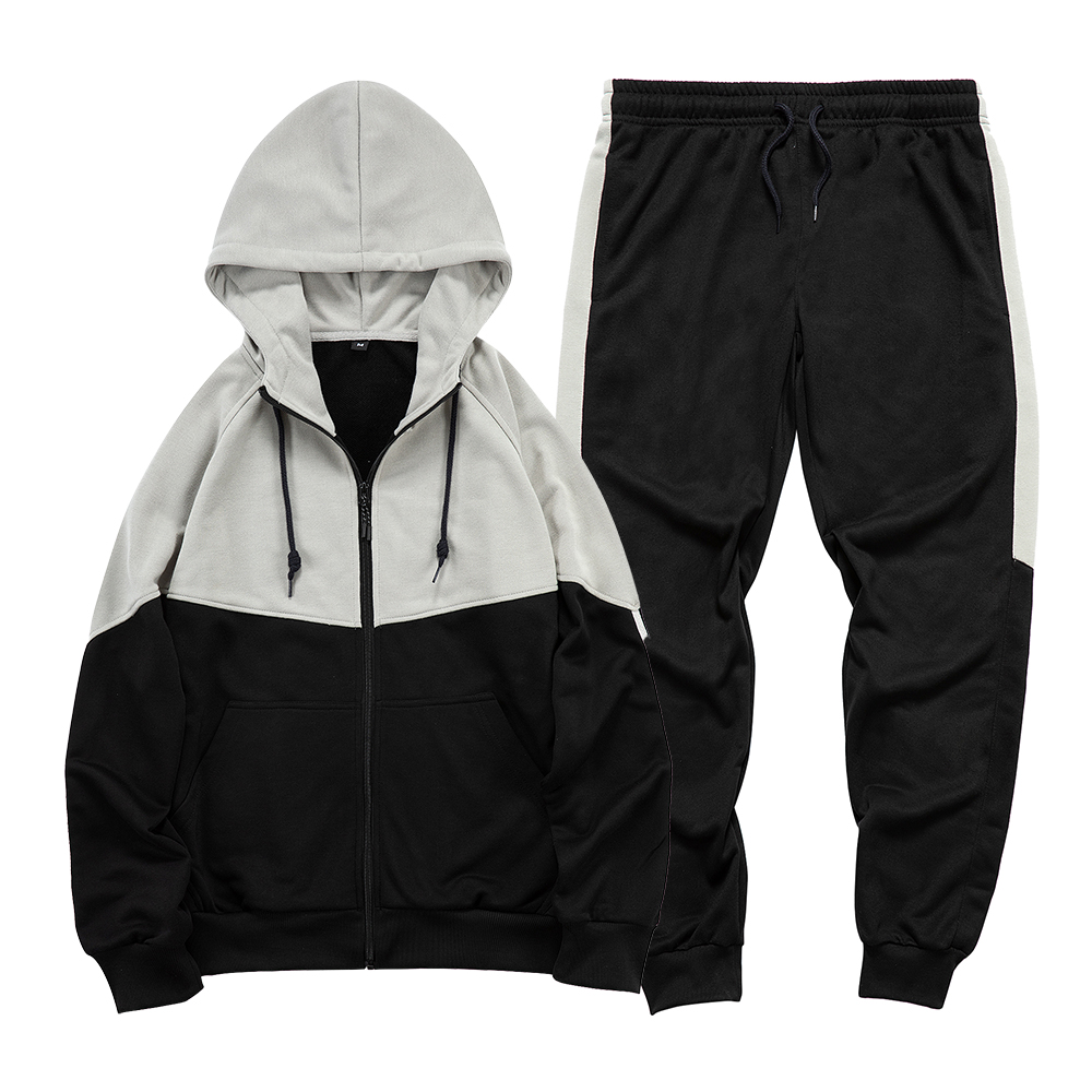 Unisex blank fleece hoodie and joggers set