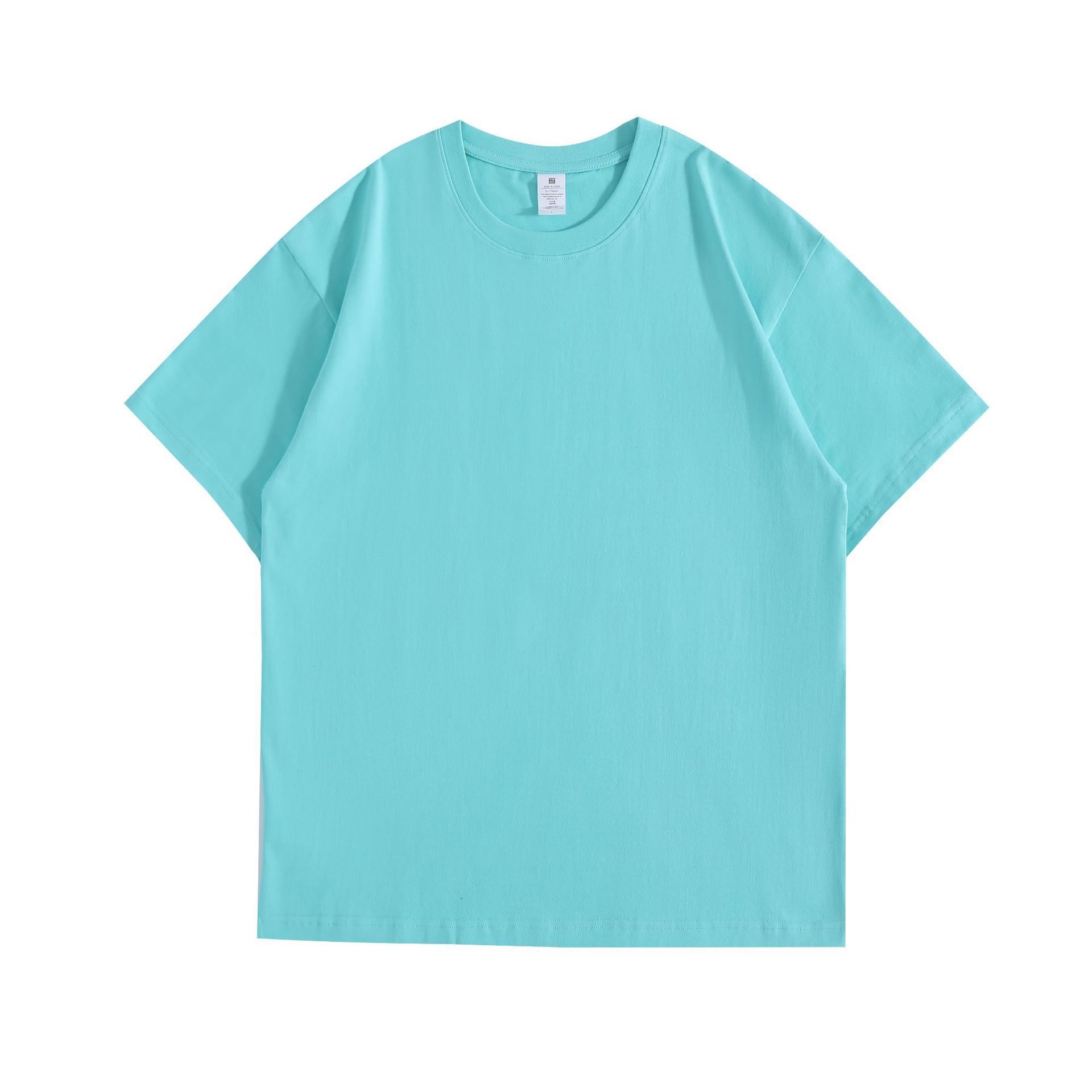 High quality pure cotton blank thick 220 grams round neck t shirts wholesale