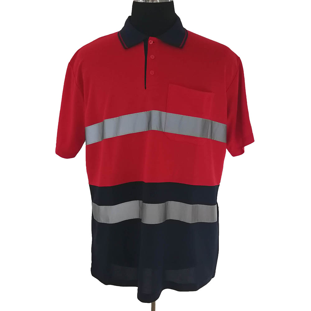 Manufacturer wholesale custom safety reflective polo shirts oem embroidery logo short sleeve cheap custom printed polo shirts
