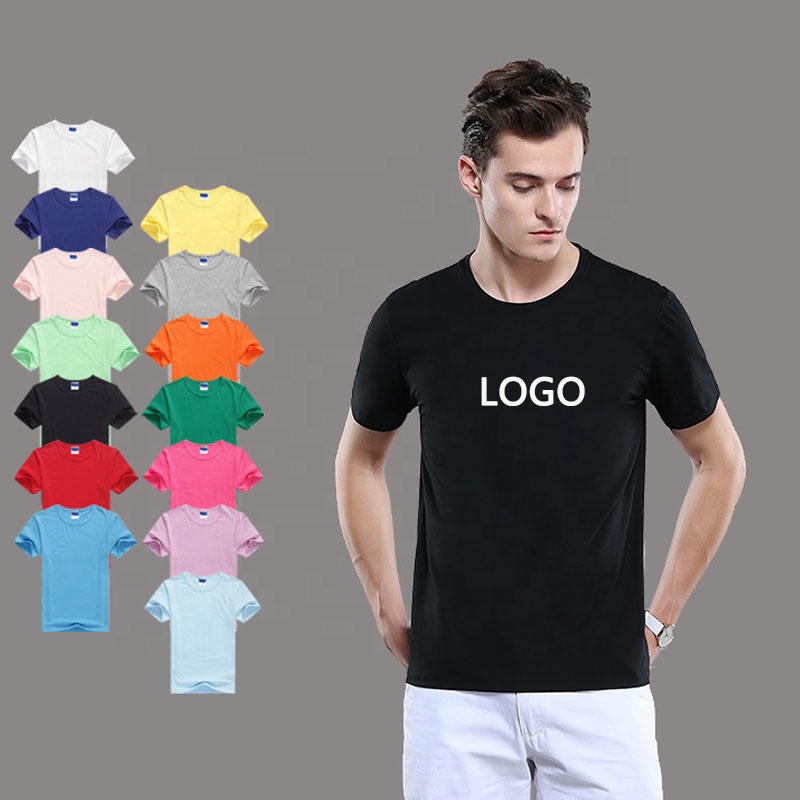 Custom high quality plus size t shirts for men women unisex wholesale bulk cotton short sleeve o neck plain blank tee with logo