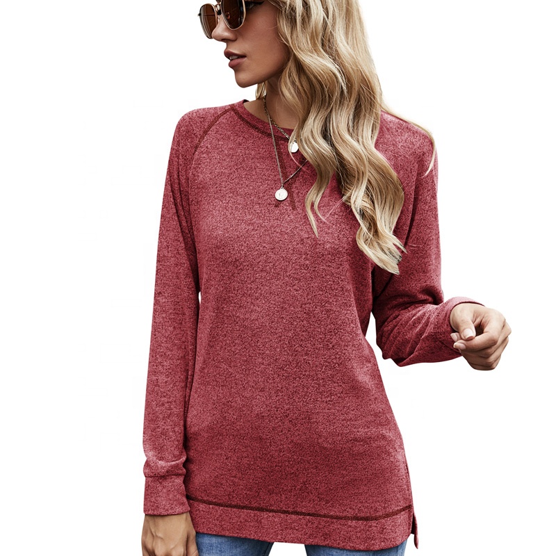 Stylish design spring and autumn oversized long sleeve t shirt for women