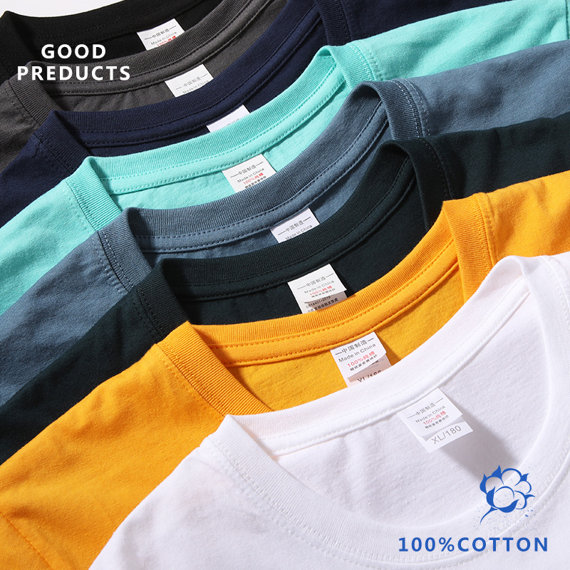 New Design Mens Blank T Shirt Premium High Quality 100% Cotton Polyester 180g 200g 220g 240g Men Summer Clothing Vendor Ningbo